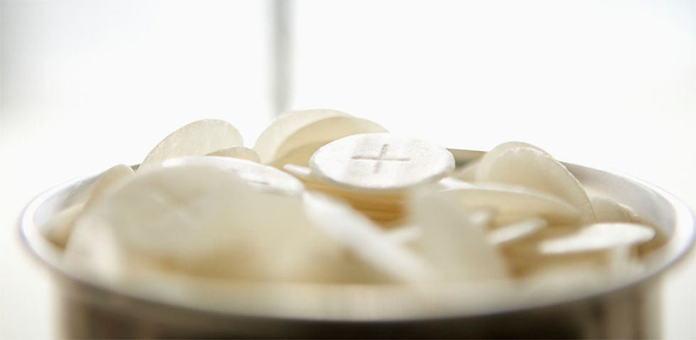Close up image of Eucharist