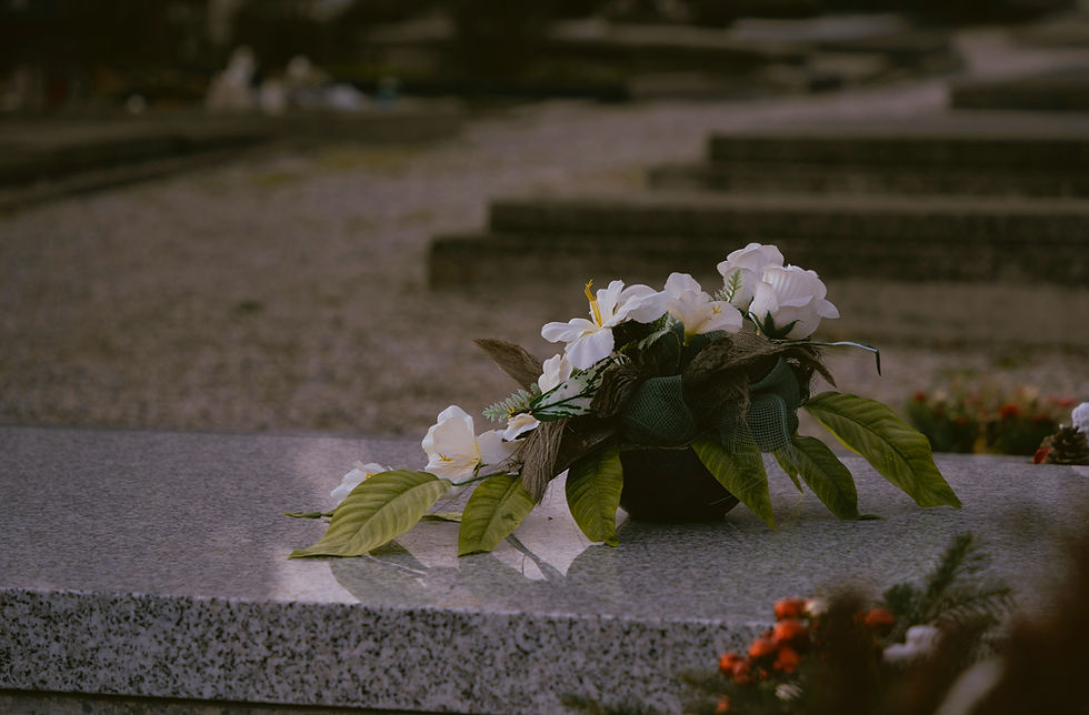 Flowers on a grave